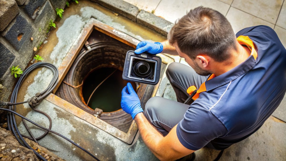 Pre-purchase drain inspection with a camera