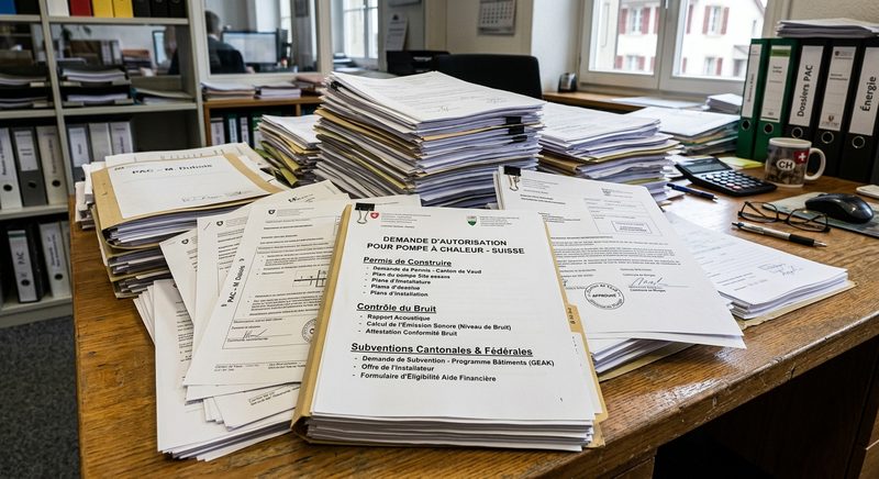 Heat-pump permit and subvention dossiers for Canton Vaud